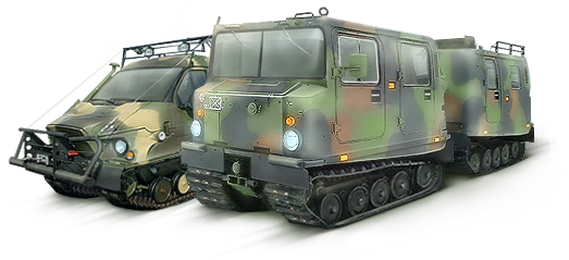 вездеходы  BV 206 «ЛОСЬ» и ГАЗ 3409 «БОБР»